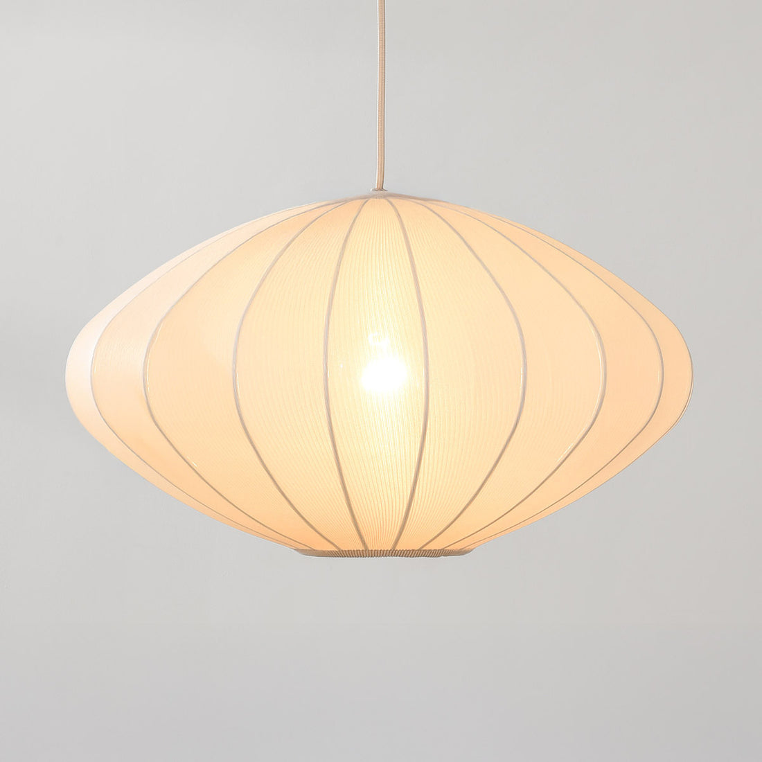 Nell Fabric Drum Pendant Light — Beige, 48 cm