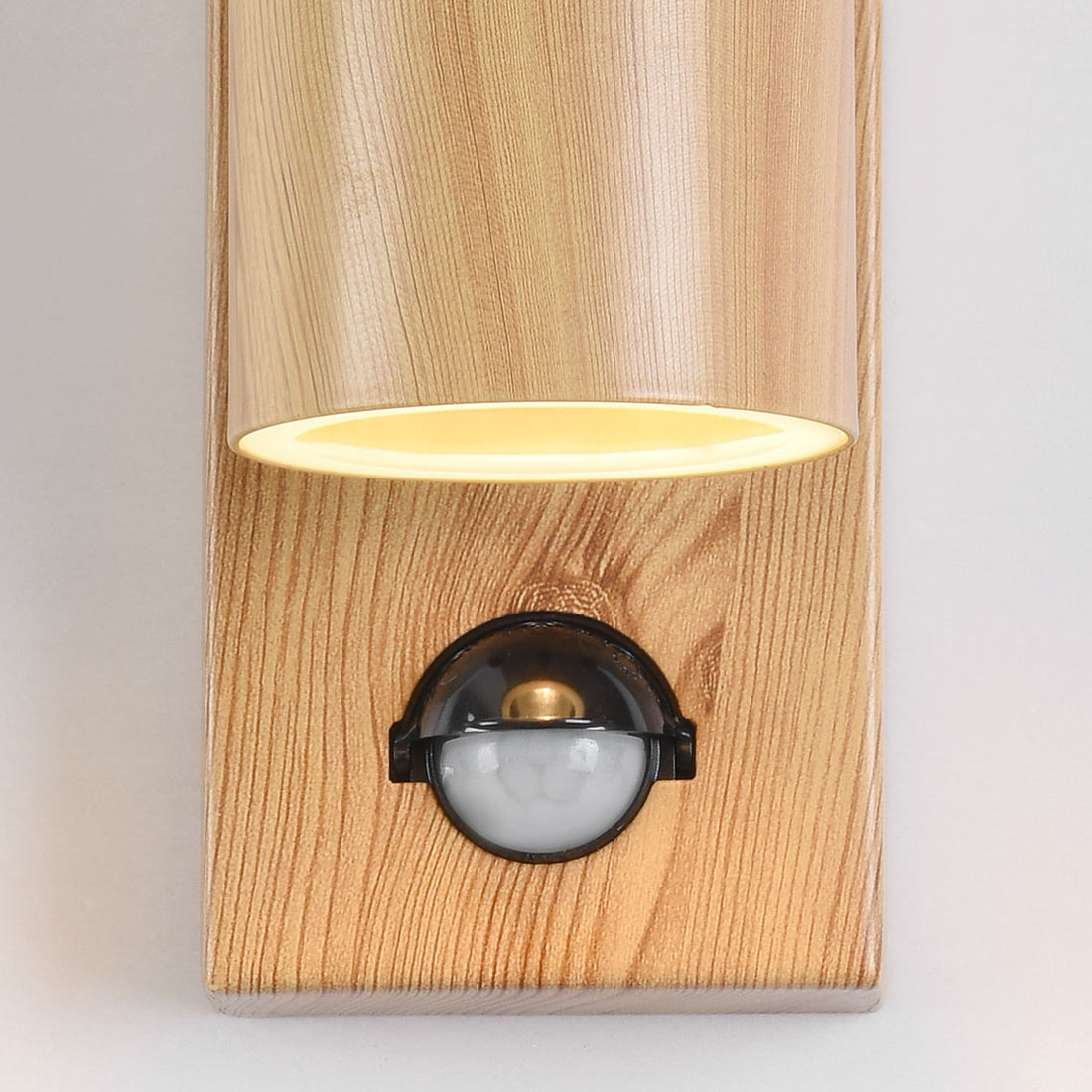 Elm Outdoor Wall Light — Wood Effect, Sensor