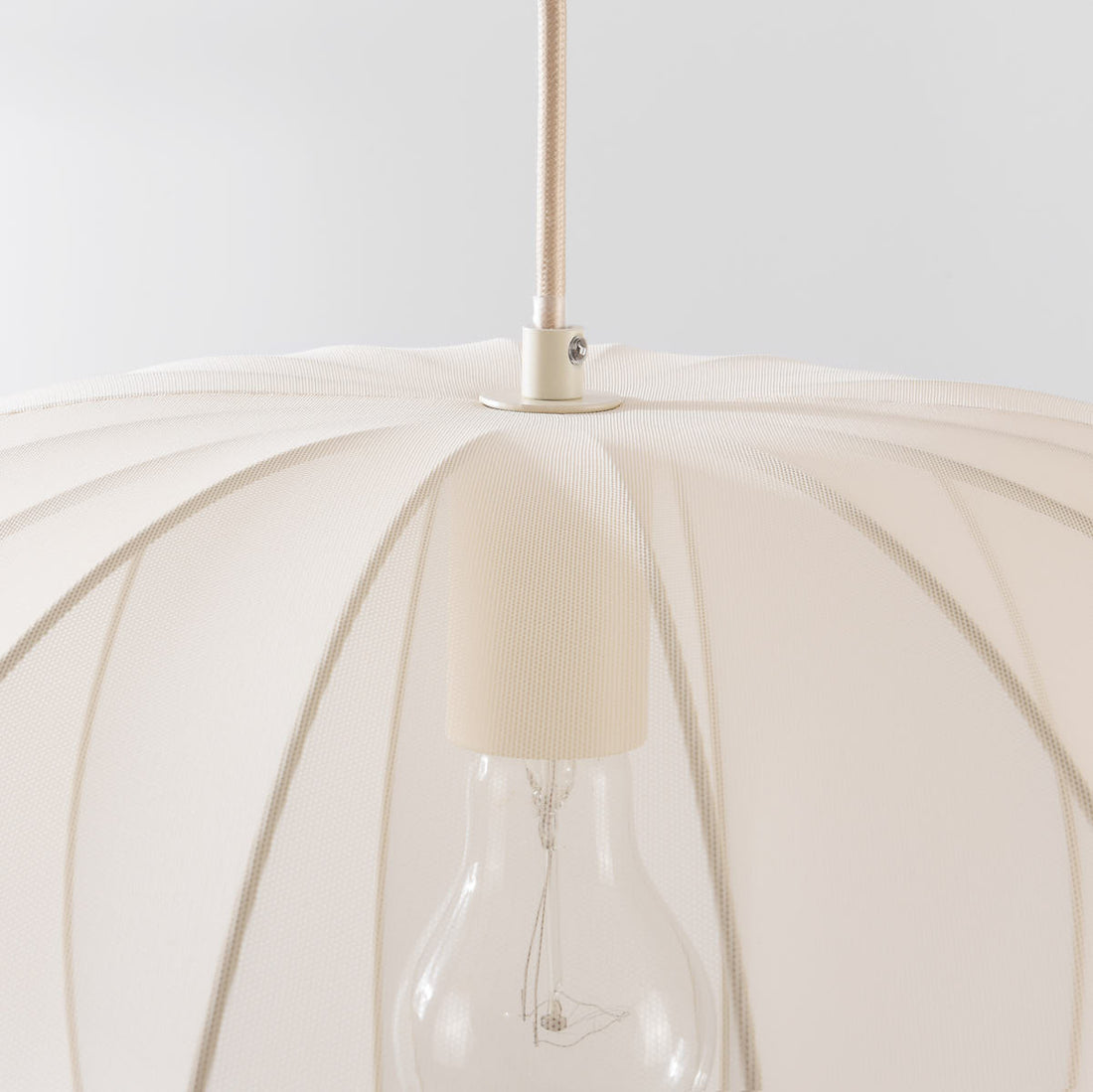 Odile Fabric Pendant Light — Light Beige, 59 cm