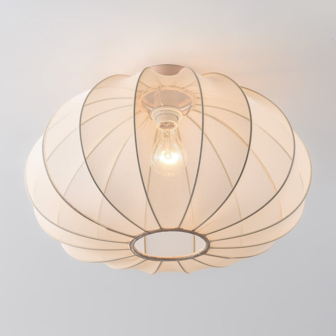 Amaro Fabric Ceiling Light — Light Beige, 50 cm
