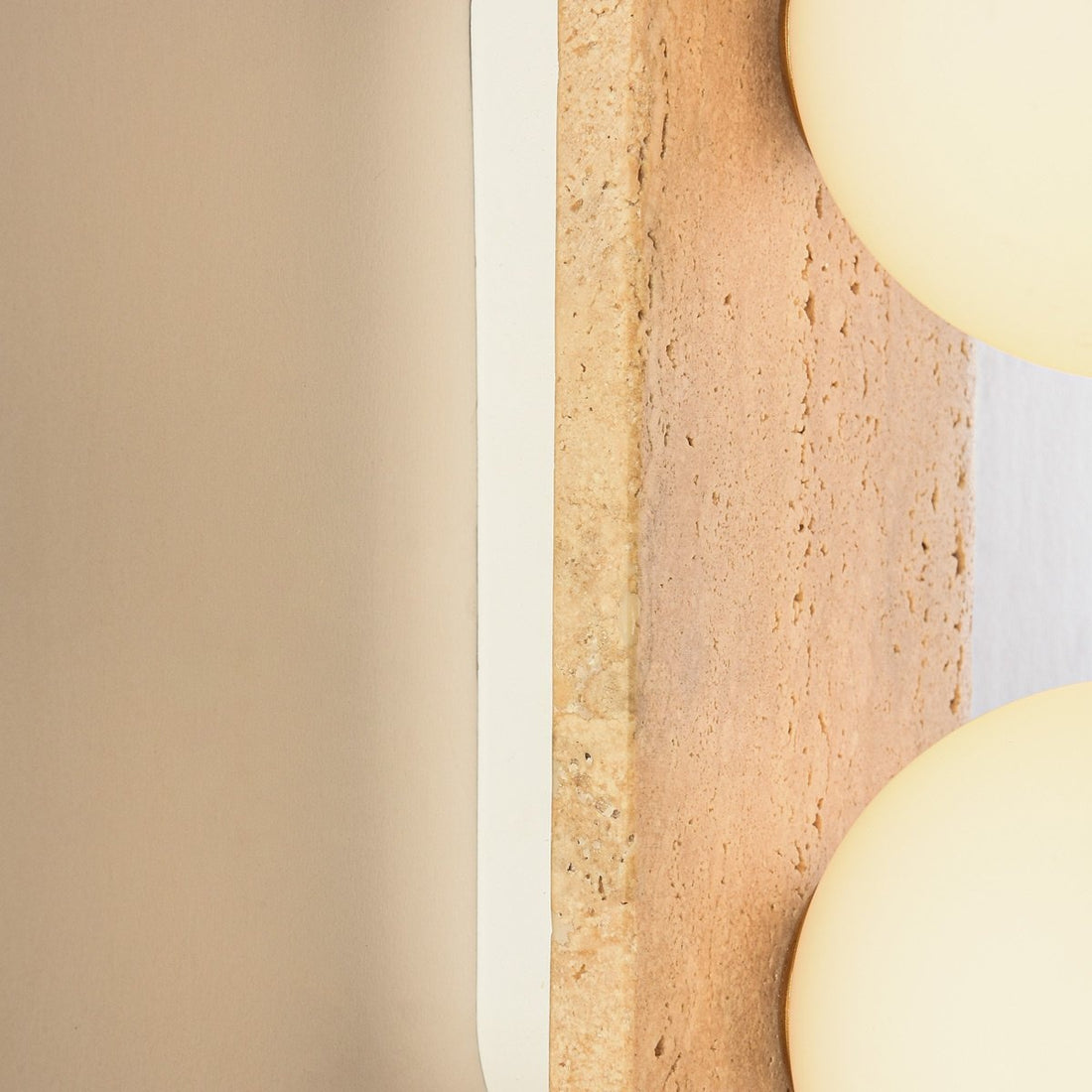 Orla Travertine Globe Wall Light — 2 Lights
