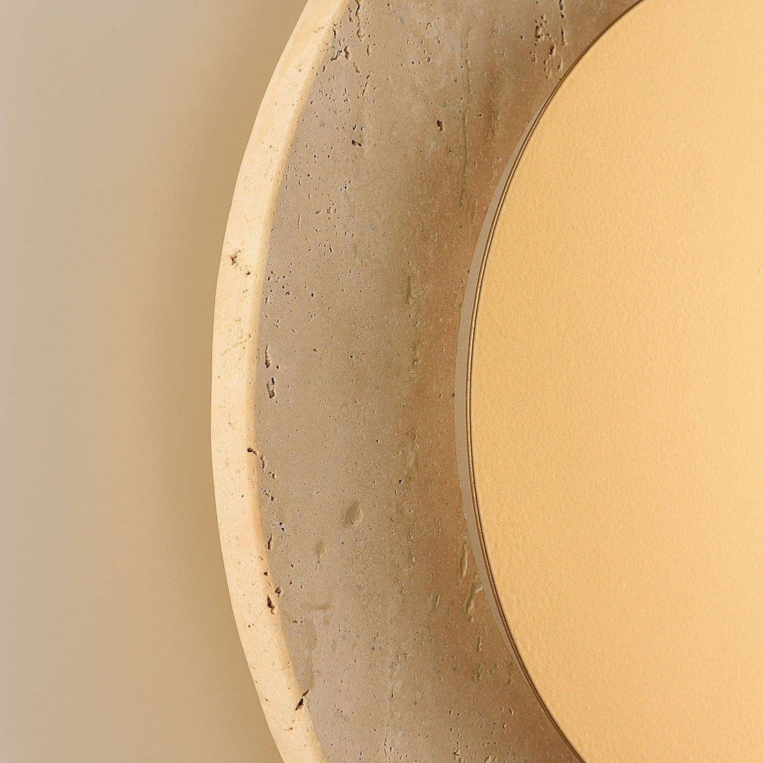 Gilda LED Travertine Wall Light — Gold & Sand Beige