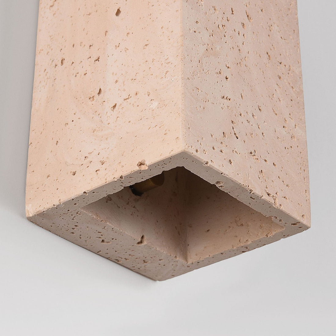 Cubo Cement Up & Down Wall Light — Travertine Look