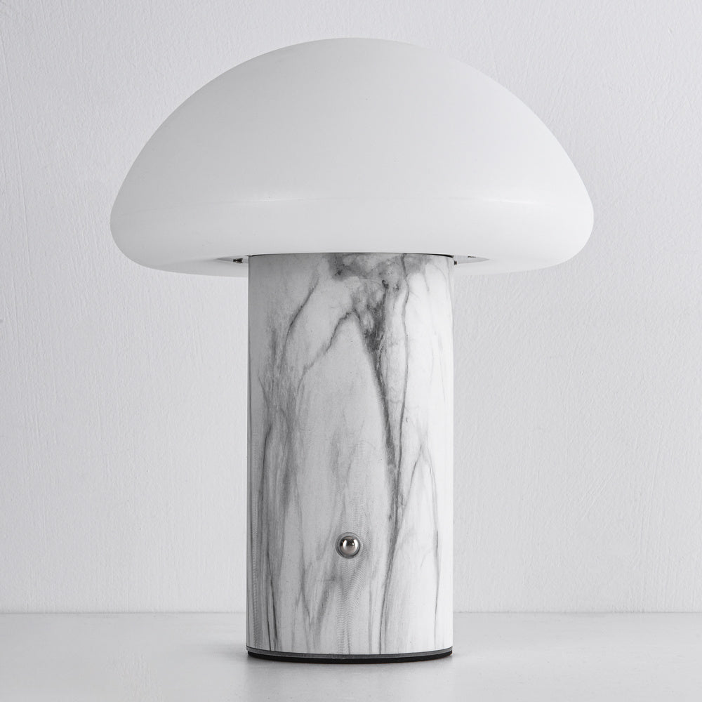 Nila Rechargeable Mushroom Table Lamp — White, 24 cm