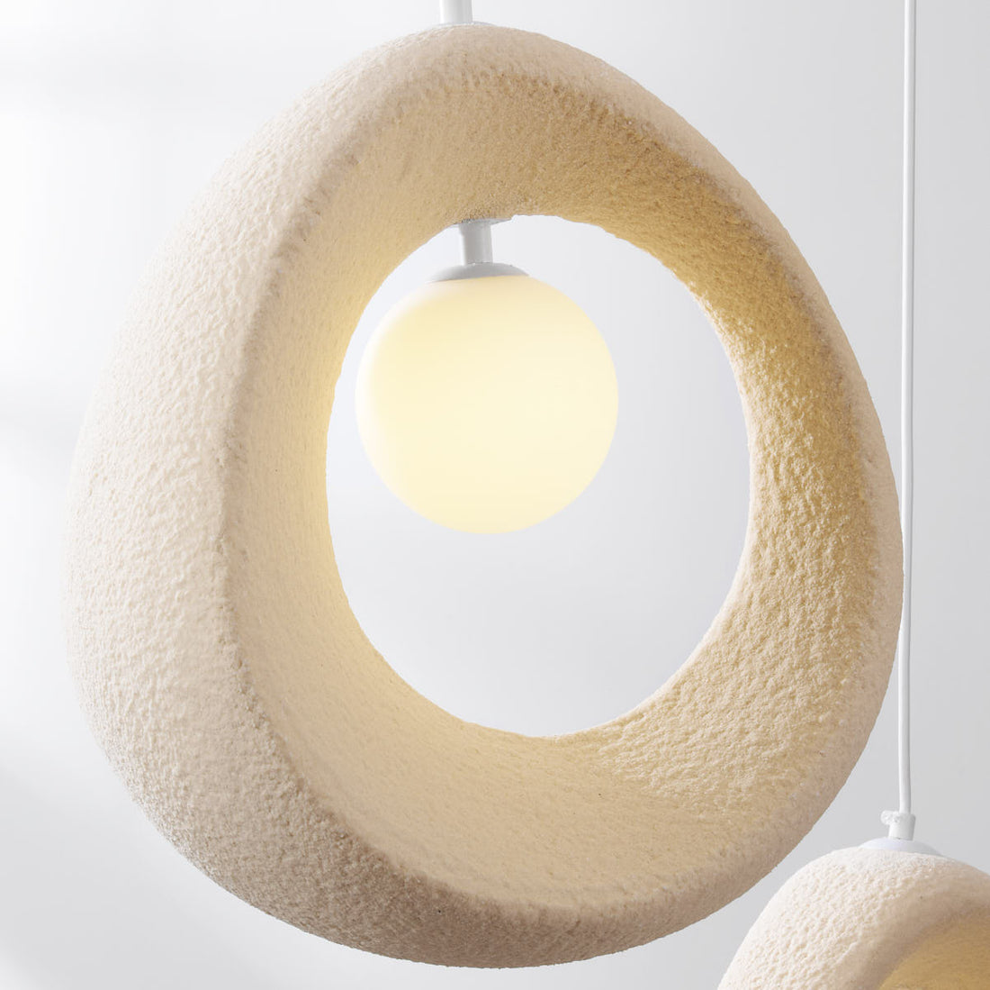 Umi Stone-Effect LED Pendant Light — 3 Lights, Cluster