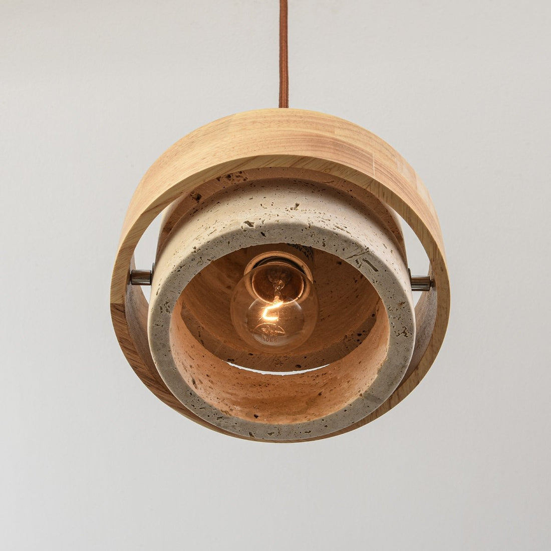 Enju pendant light illuminated in modern kitchen interior