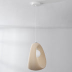 Akari Compact Stone-Effect Pendant Light — Sand Beige