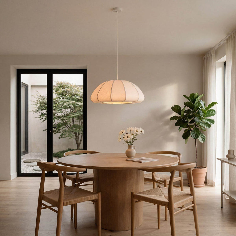 Off-white detail on Ines Fabric Pendant Light — Off-White, 60 cm