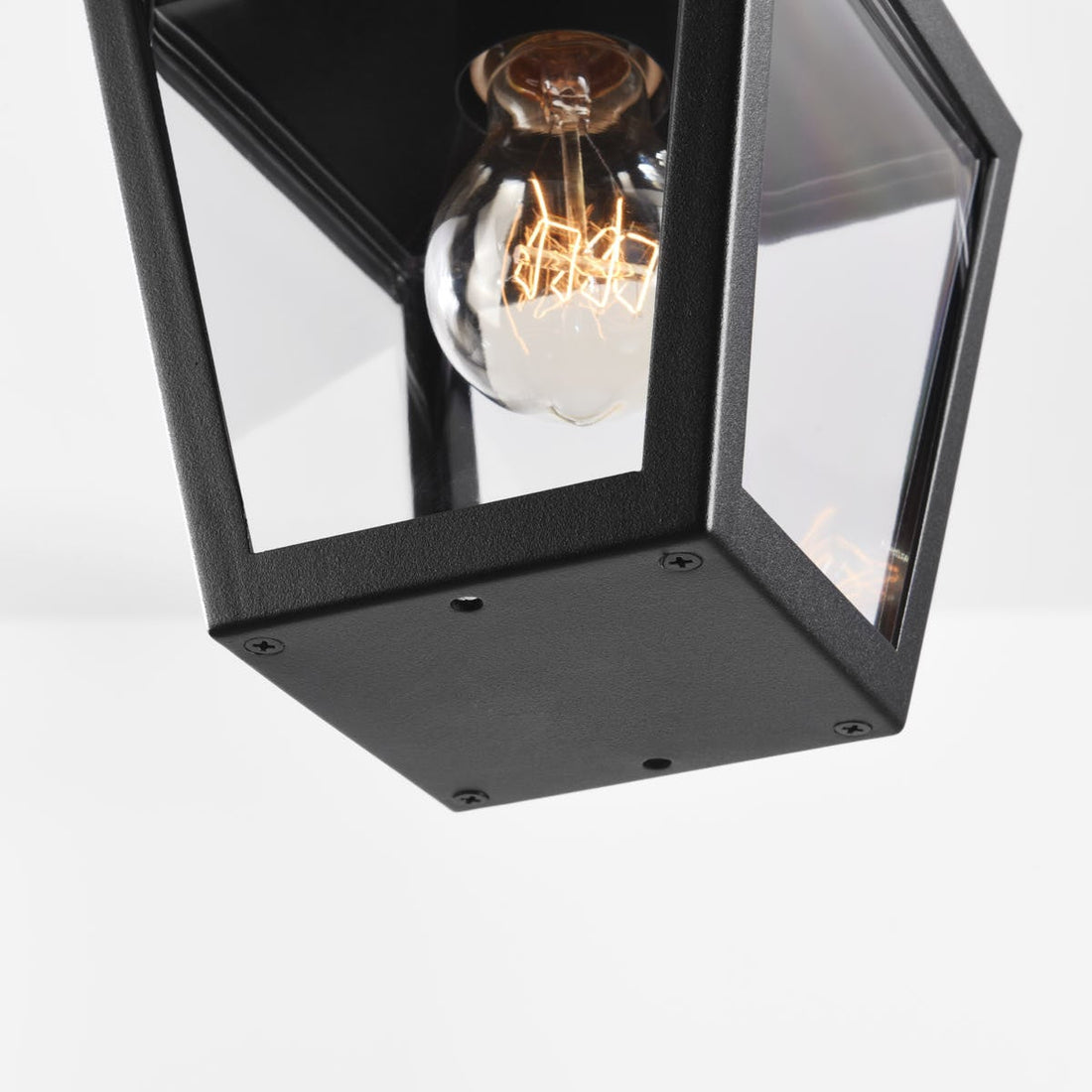 Cairn Rustic Lantern Outdoor Pendant Light — Black