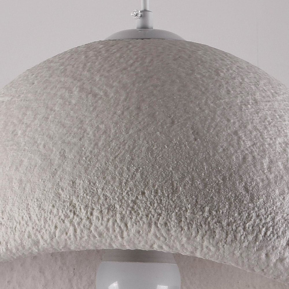 Senja Cloud Stone-Effect Pendant Light — White, 38 cm