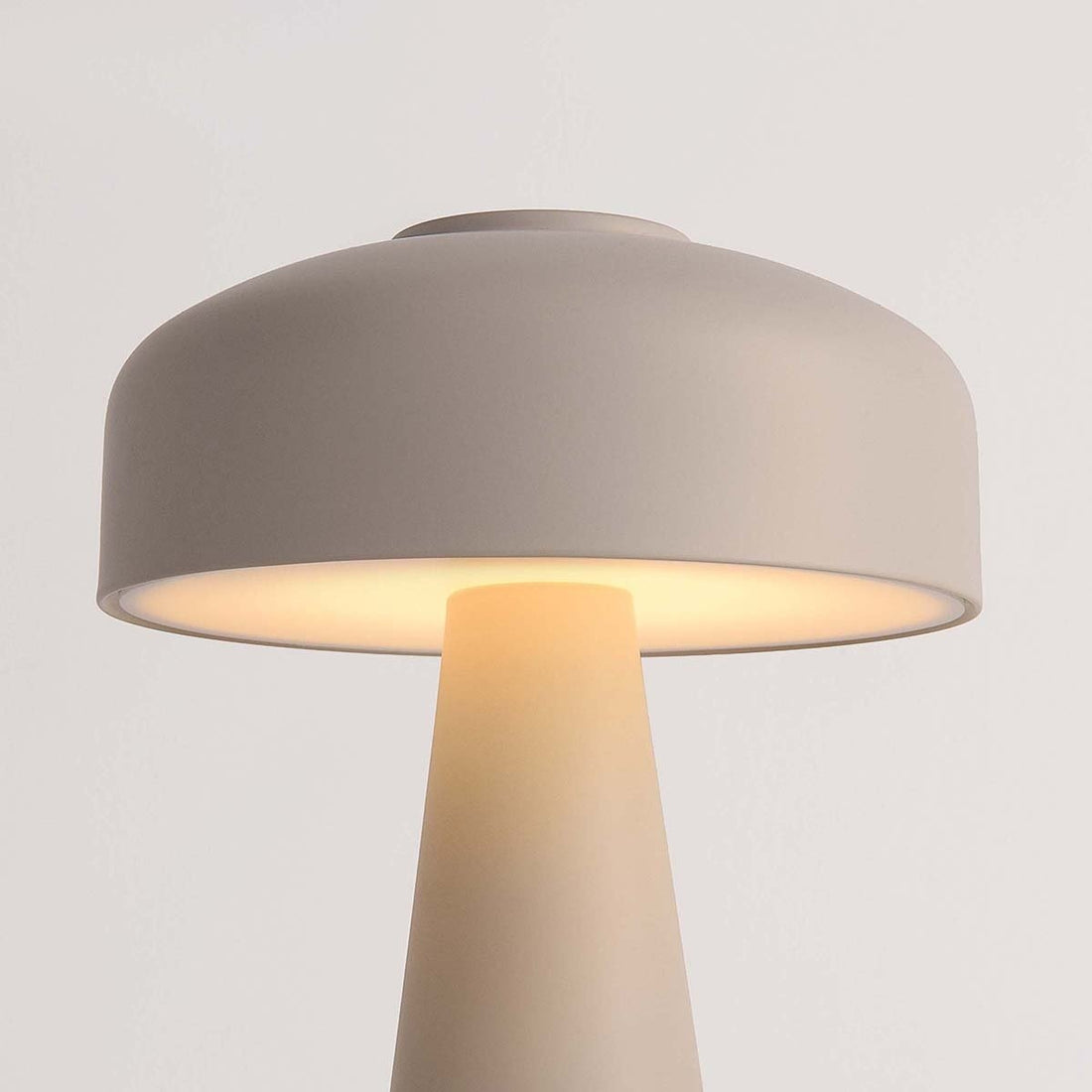 Momo Rechargeable Mushroom Table Lamp — Taupe