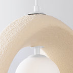 Akari Compact Stone-Effect Pendant Light — Sand Beige