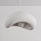 Katsura Layered Stone-Effect Pendant Light — White, 40 cm