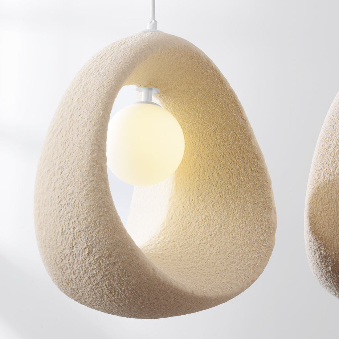 Umi Stone-Effect LED Pendant Light — 3 Lights, Linear