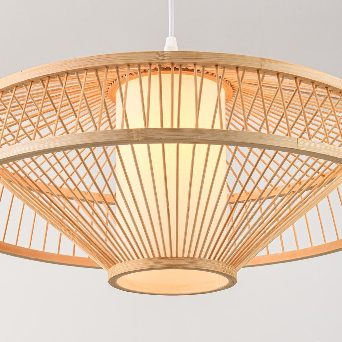Oki Bamboo Pendant Light — Natural, 50 cm