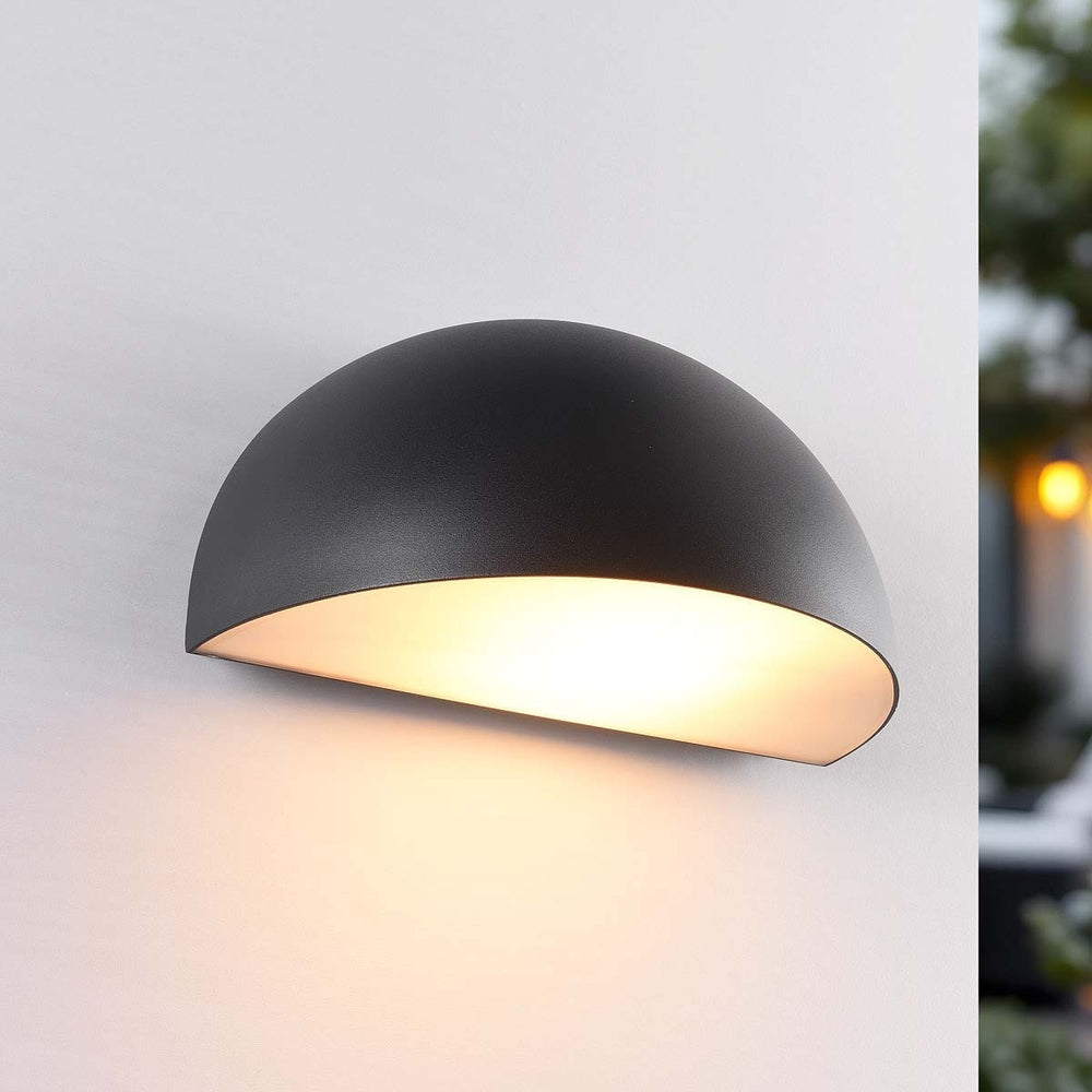 Black detail on Bay Outdoor Wall Light — Black, 2 Lights