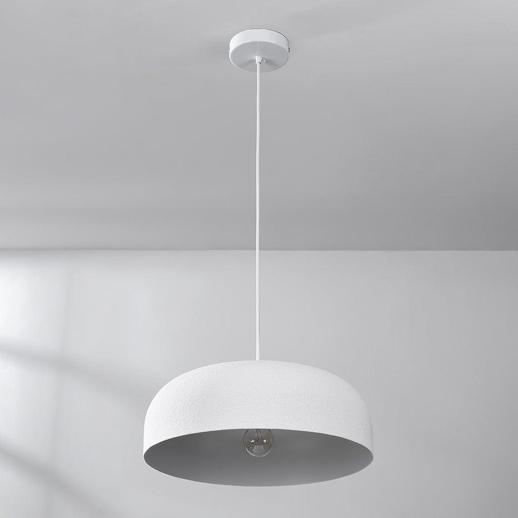 Nube Round Disc Pendant Light — White, 40 cm