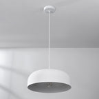 Nube Round Disc Pendant Light — White, 40 cm