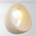 Akari Compact Stone-Effect Pendant Light — Sand Beige