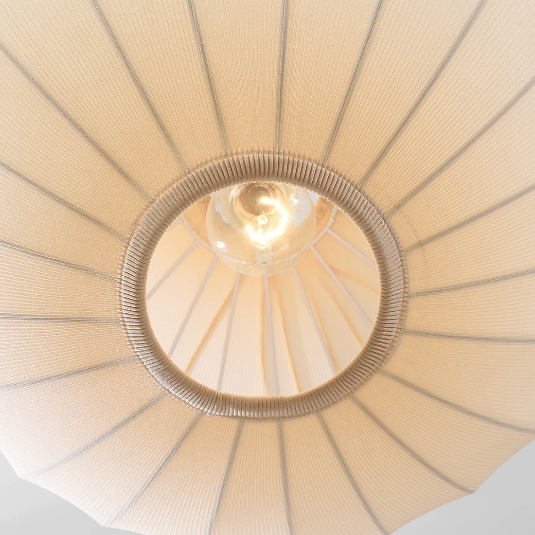 Nell Fabric Drum Pendant Light — Beige, 48 cm