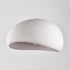 Isamu Sculptural Stone-Effect Pendant Light — White