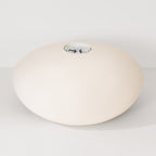 Washi Stone-Effect Flush Ceiling Light — White, 60 cm