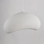 Katsura Layered Stone-Effect Pendant Light — White, 40 cm