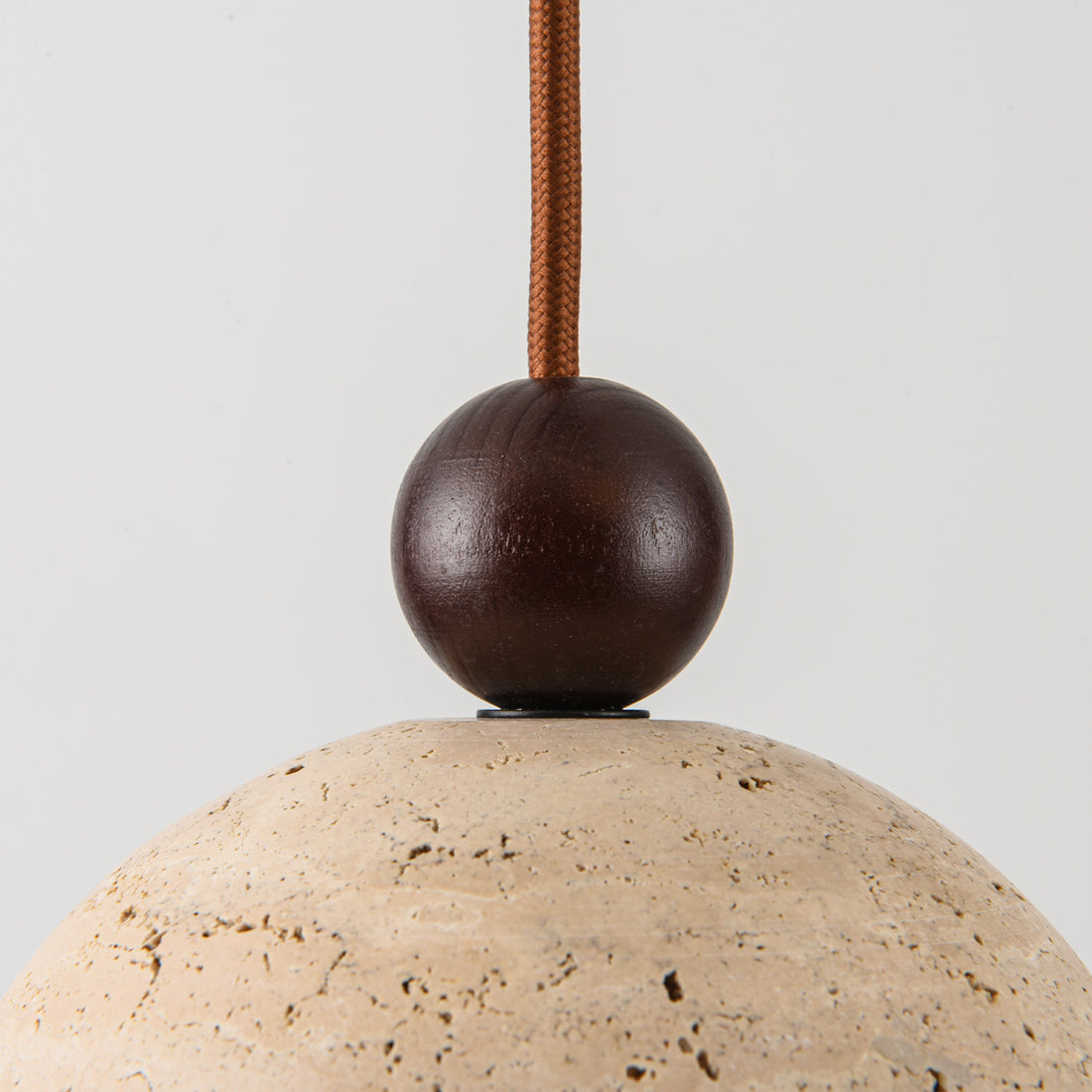 Opale Travertine & Opal Glass Pendant Light — 3 Lights