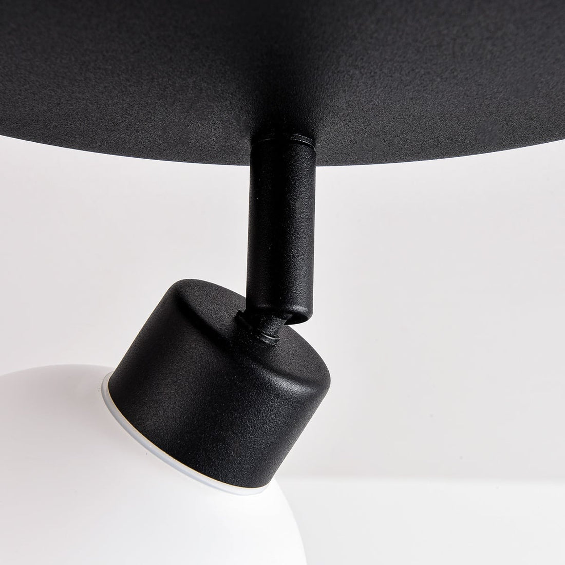 Otto Adjustable Triple Spot Ceiling Light — Black & Opal Glass, IP44