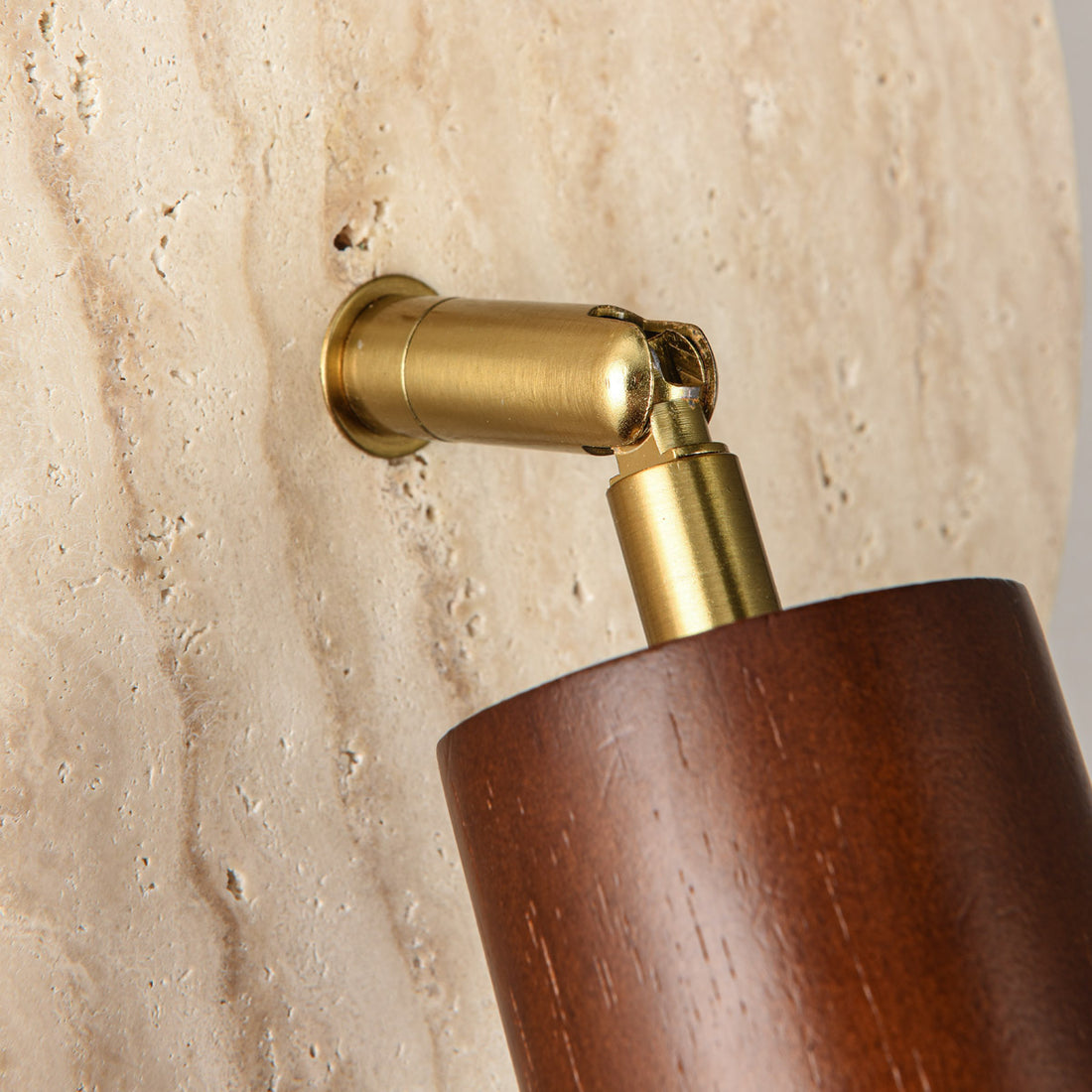 Faro Travertine Adjustable Wall Spotlight — Bulb Included