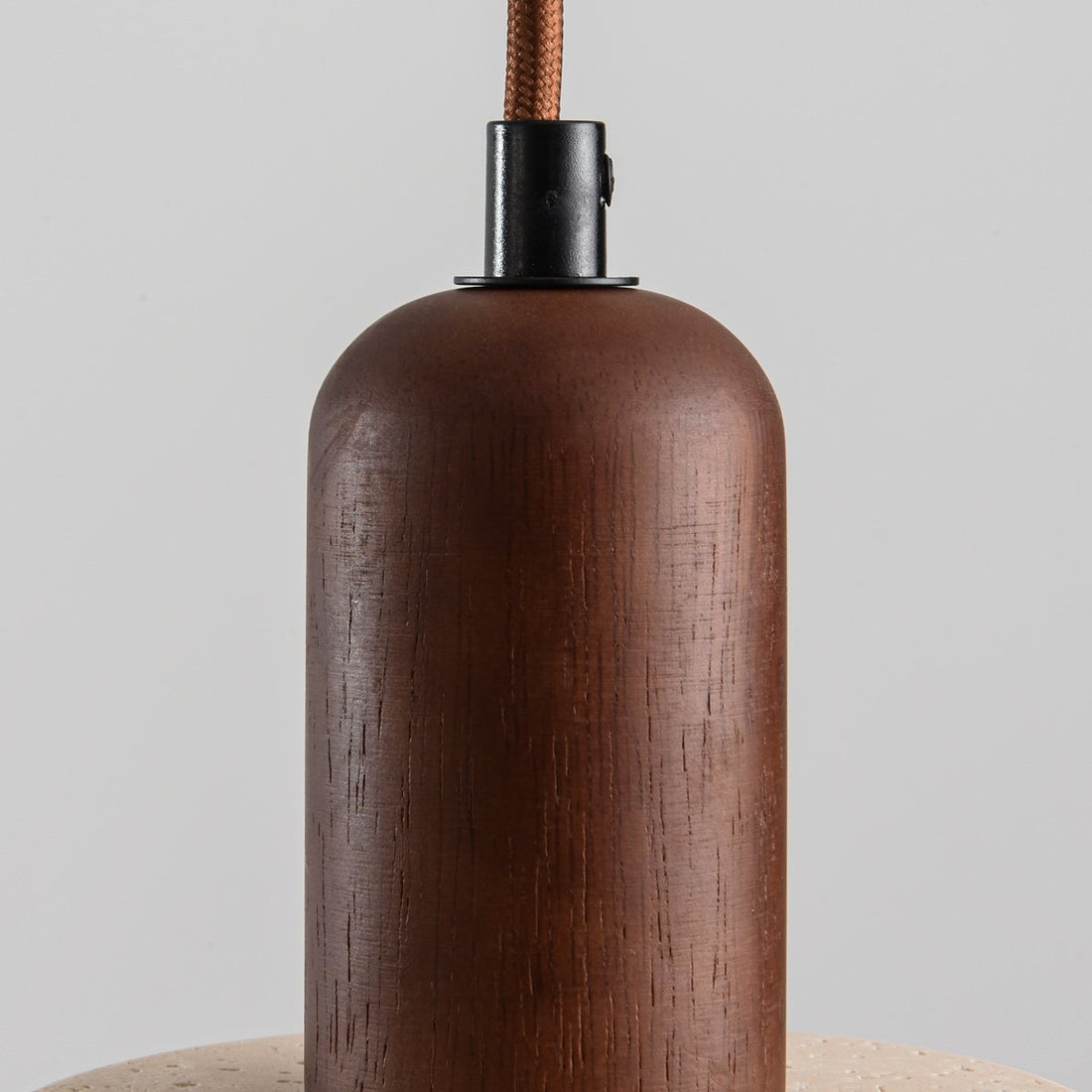 Taoka Travertine & Wood Pendant Light — 3 Lights, Linear