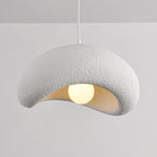 Katsura Layered Stone-Effect Pendant Light — White, 40 cm