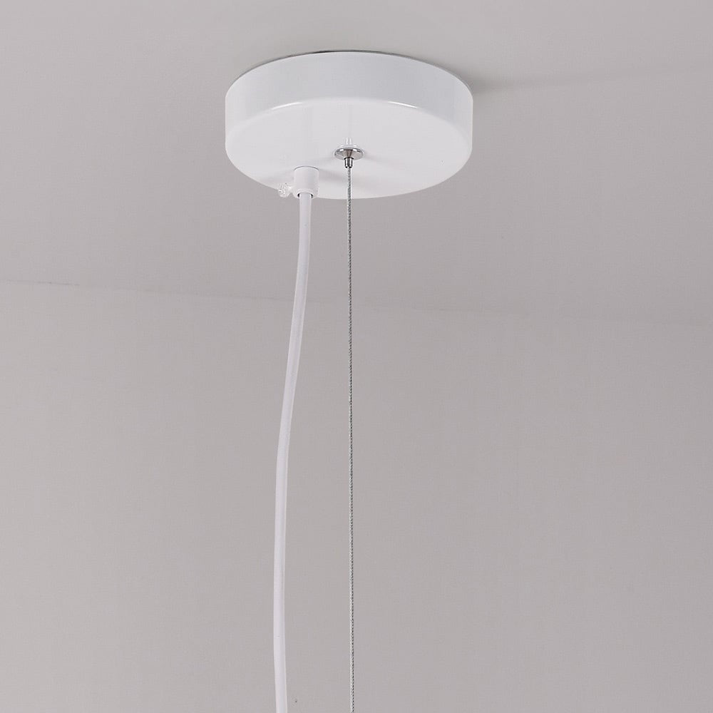 Katsura Layered Stone-Effect Pendant Light — White, 60 cm