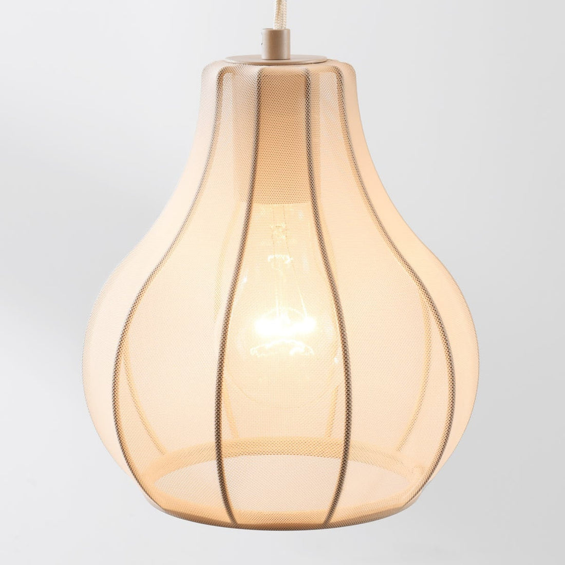 Aiko Five-Light Linen Pendant Bar — Sand Taupe