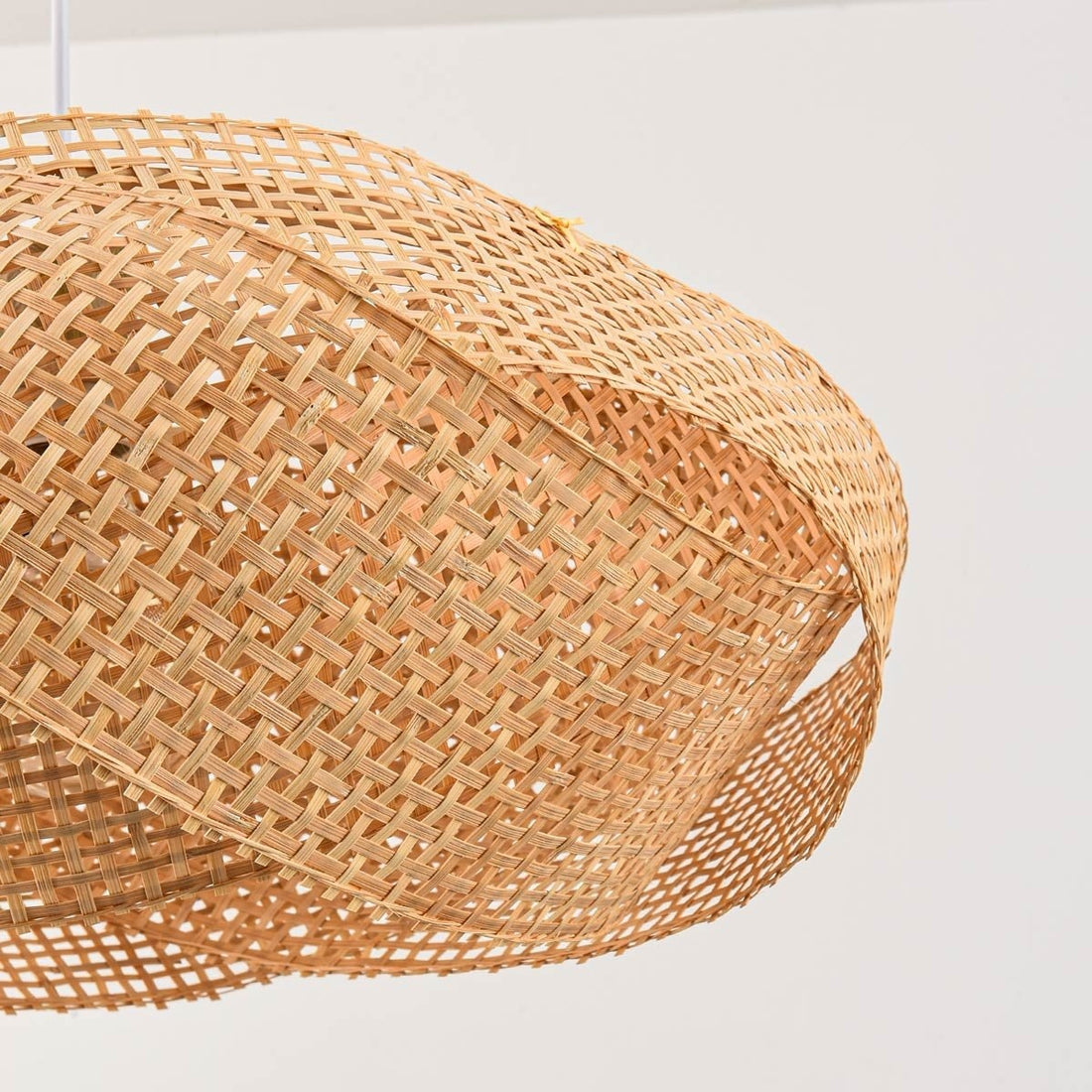 Kumi Woven Bamboo Pendant Light — Natural, 55 cm