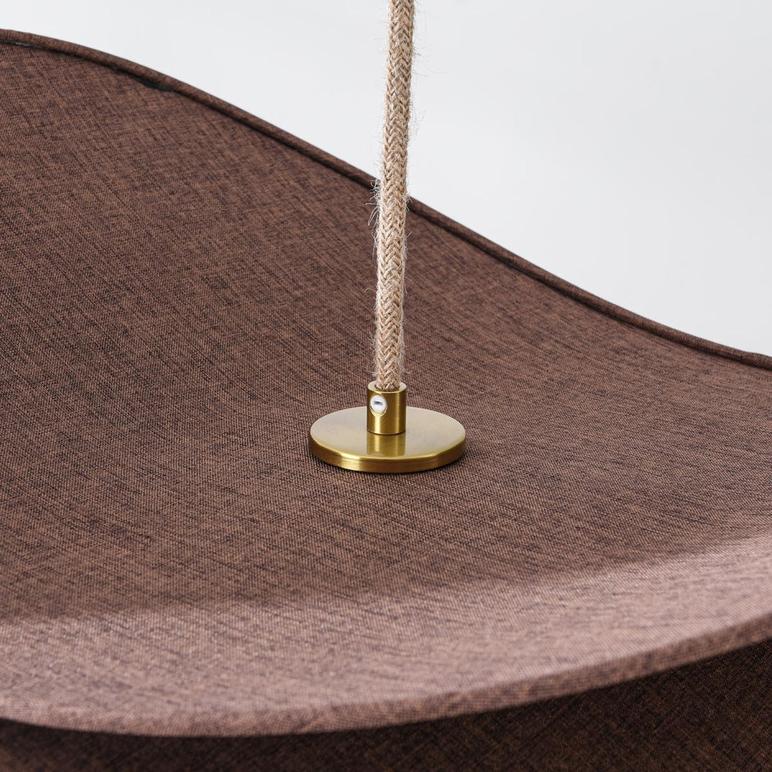 Hemi Linen Pendant Light — Brown