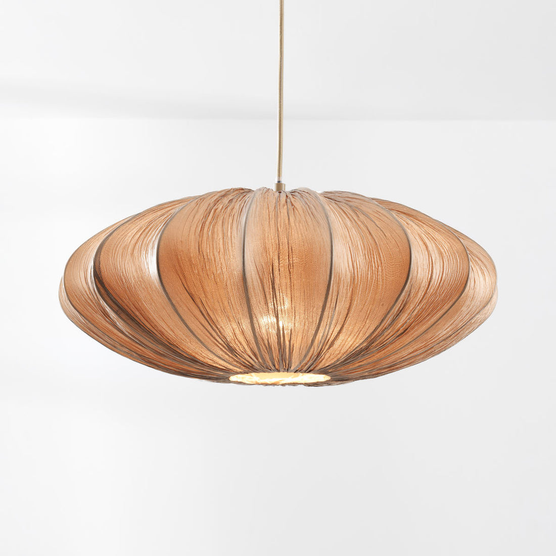 Bruna Fabric Pendant Light — Warm Brown, 45 cm