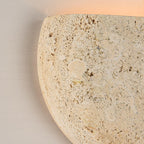 Wara Travertine Wall Light — Semi-Circular, Beige