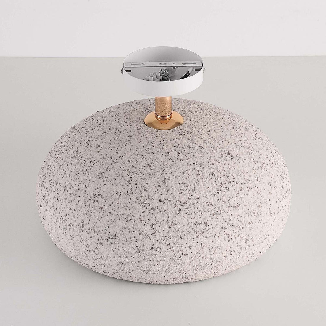 Zola Terrazzo-Effect Ceiling Light — White & Rose Gold