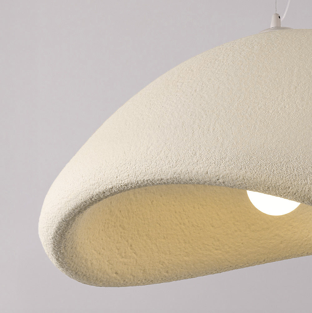 Kara Organic Stone-Effect Pendant Light — Sand Beige