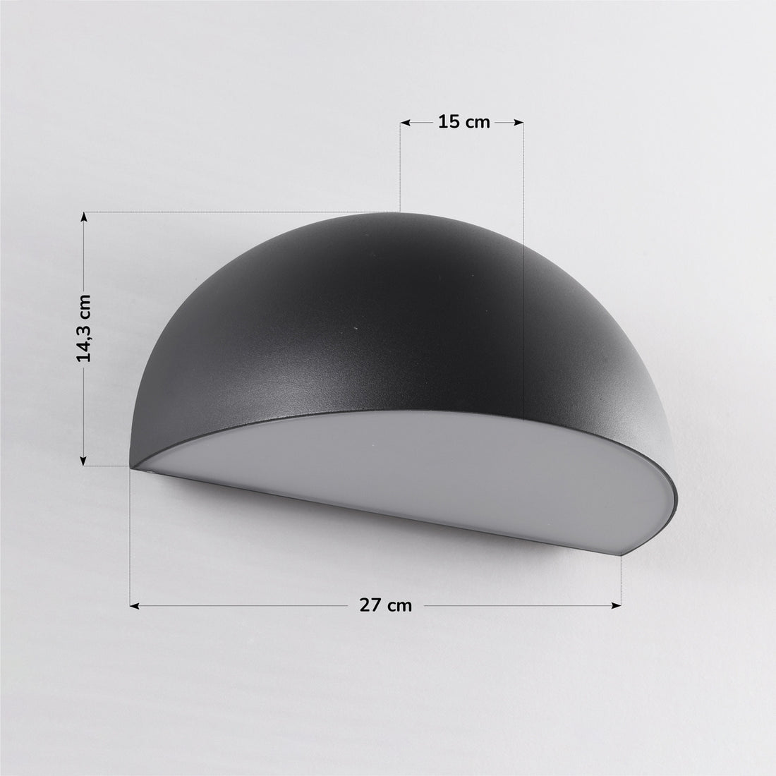 Bay Outdoor Wall Light — Black, 2 Lights