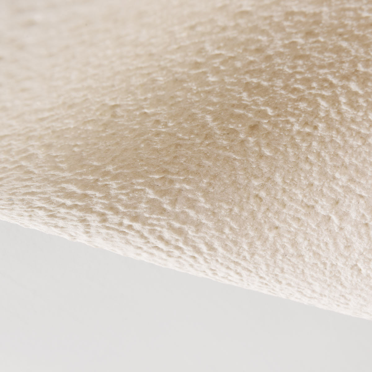 Washi Stone-Effect Flush Ceiling Light — White, 60 cm