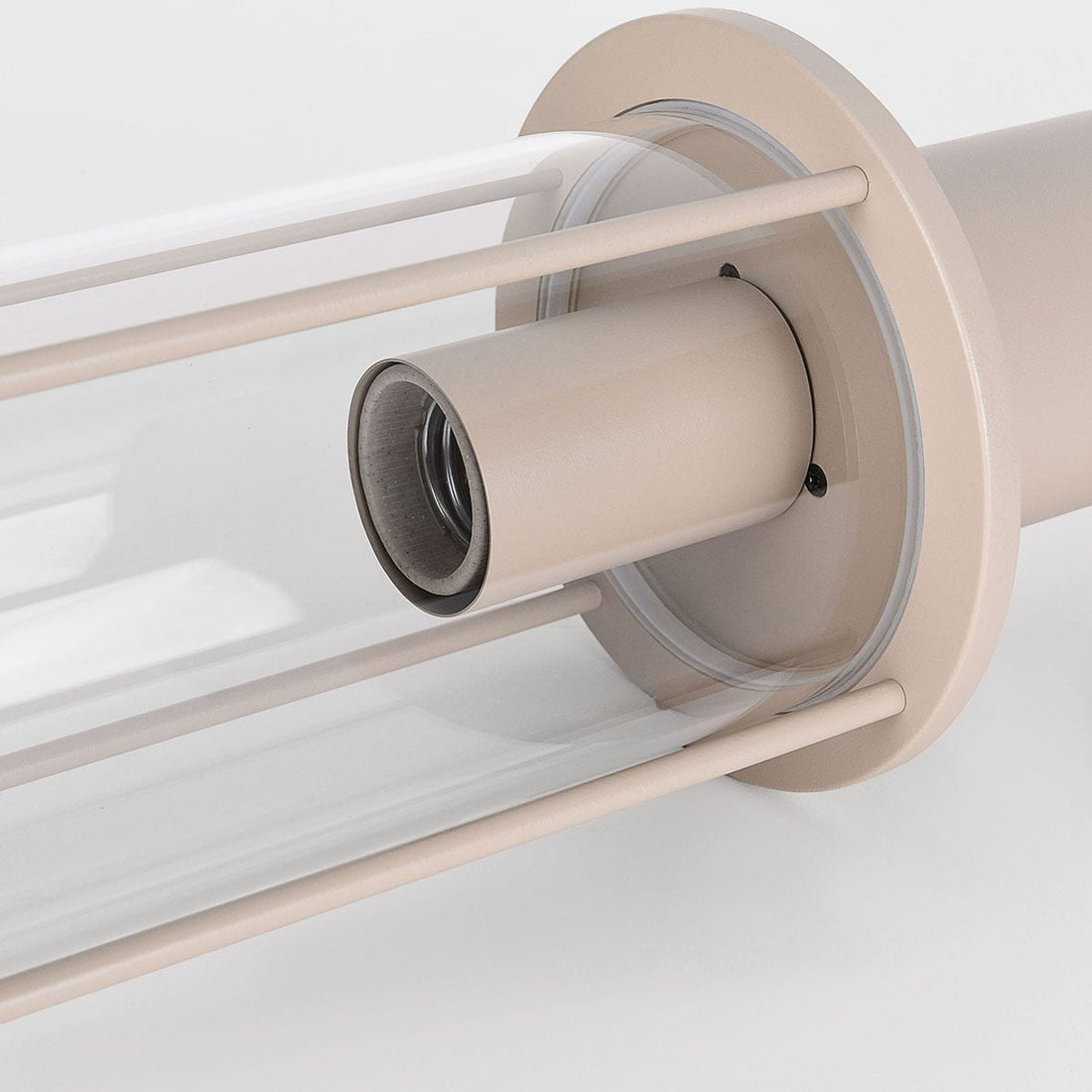 Dune Outdoor Post Light — Beige, Clear Glass, 60 cm