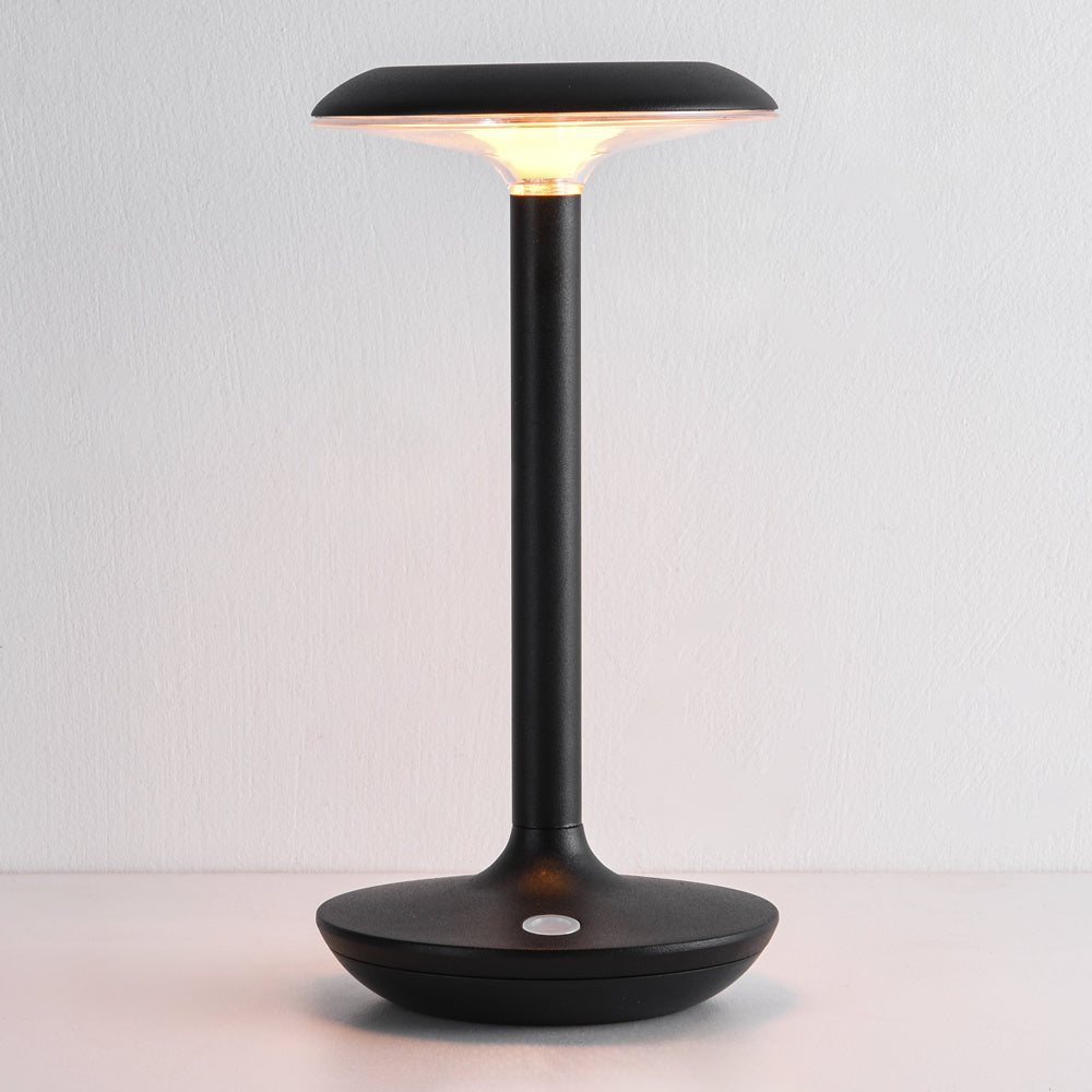 Trio Wireless Table Lamp Set — Black, Charging Station
