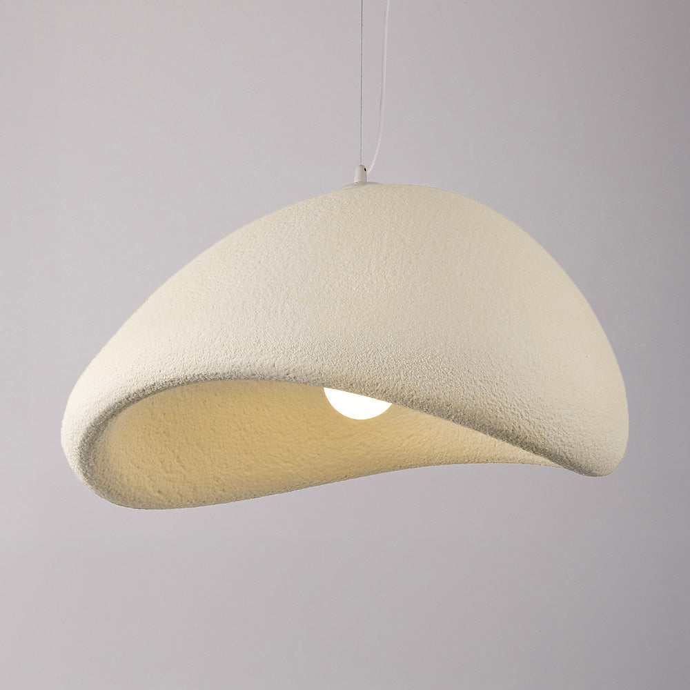 Kara Organic Stone-Effect Pendant Light — Sand Beige