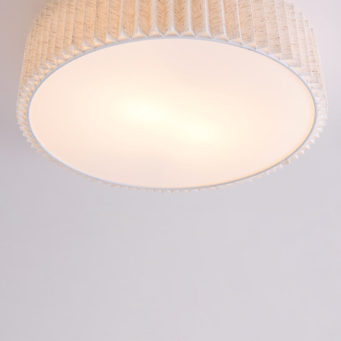 Plisse Pleated Ceiling Light — Off-White, 40 cm