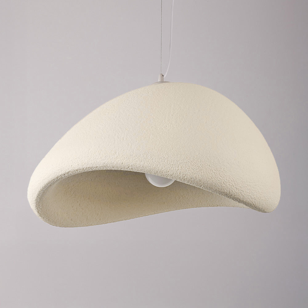 Kara Organic Stone-Effect Pendant Light — Sand Beige