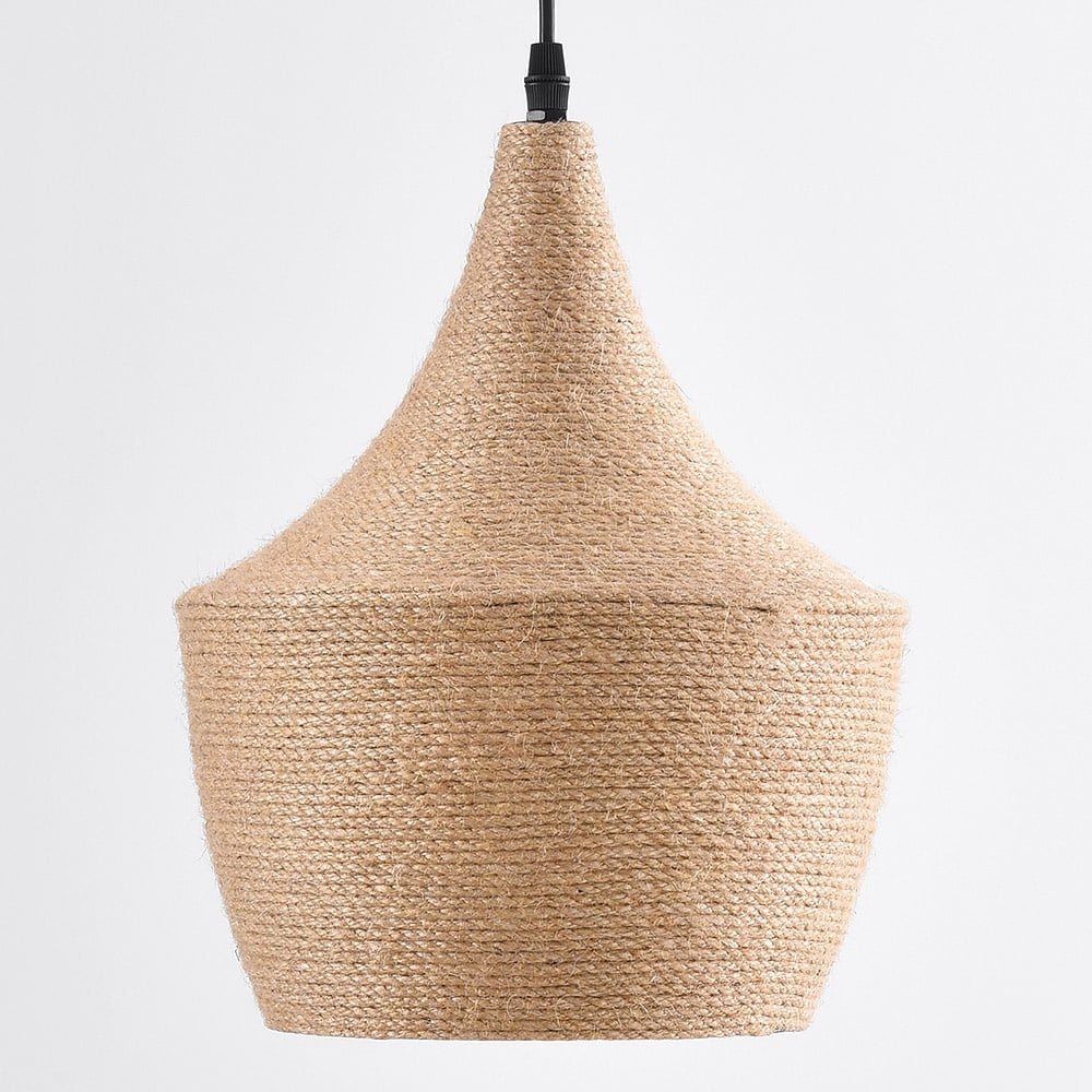 Corda Hemp Rope Pendant Light — Natural & Gold