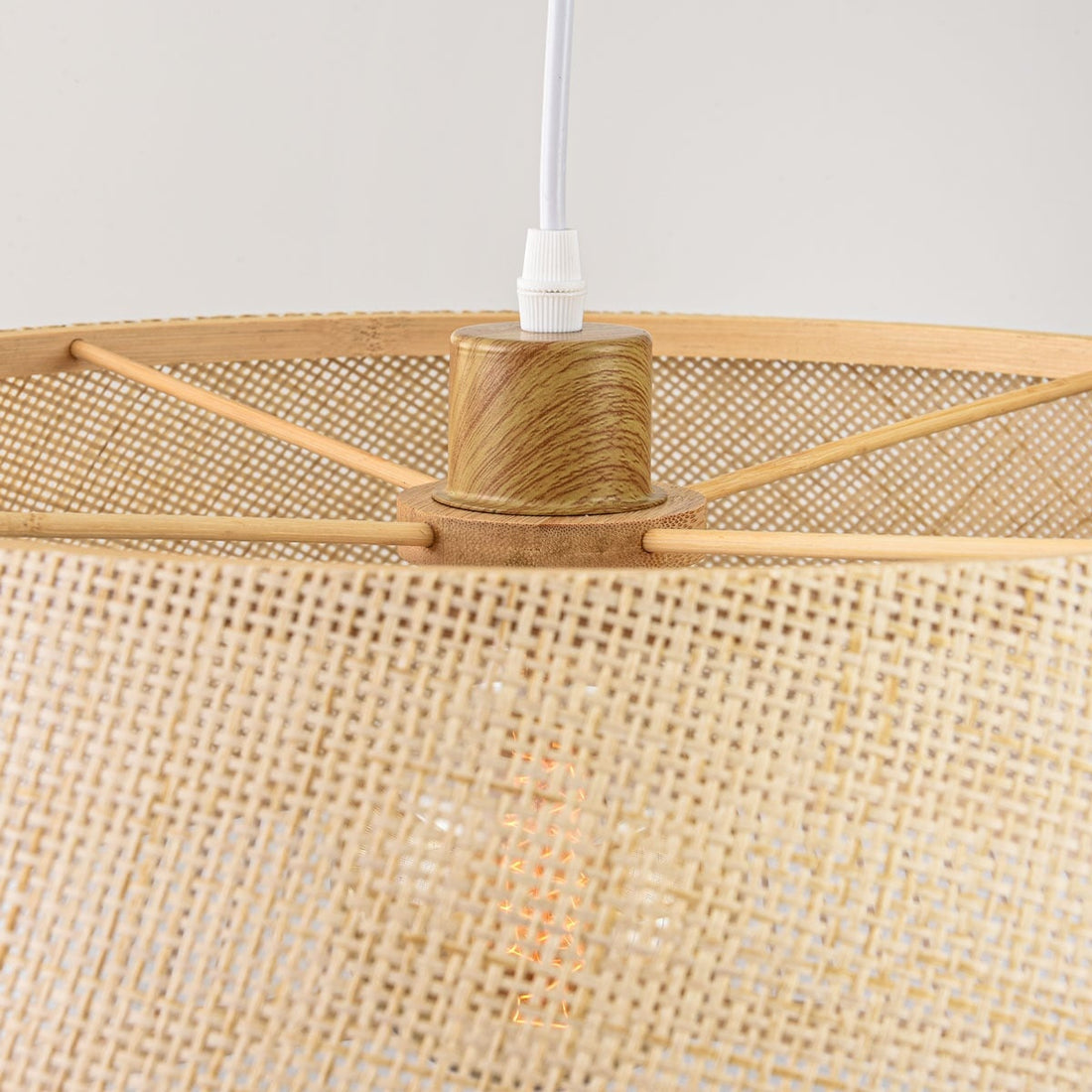 Tamo Woven Bamboo Pendant Light — Natural, 50 cm