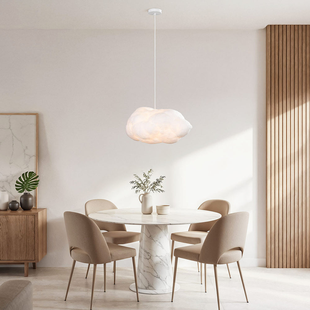 White detail on Nuvola Cloud Pendant Light — White, Medium